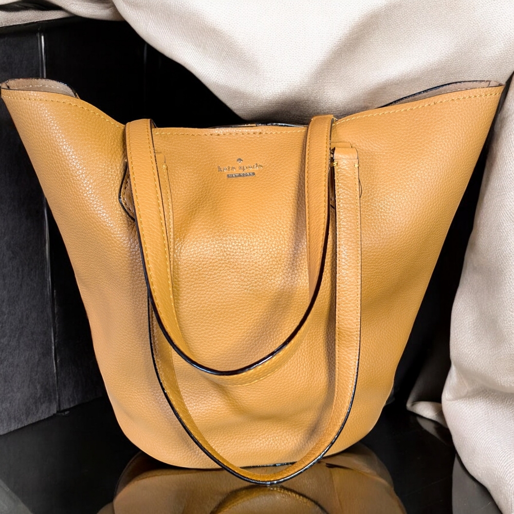 Kate Spade Tan Leather Tote Bag